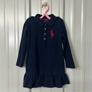 Polo Ralph Lauren Toddler Girls 3T Navy Blue Polo Dress